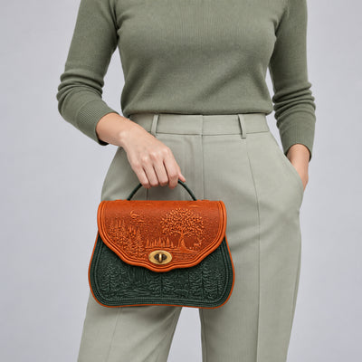 CALYPSO cognac / abyss green