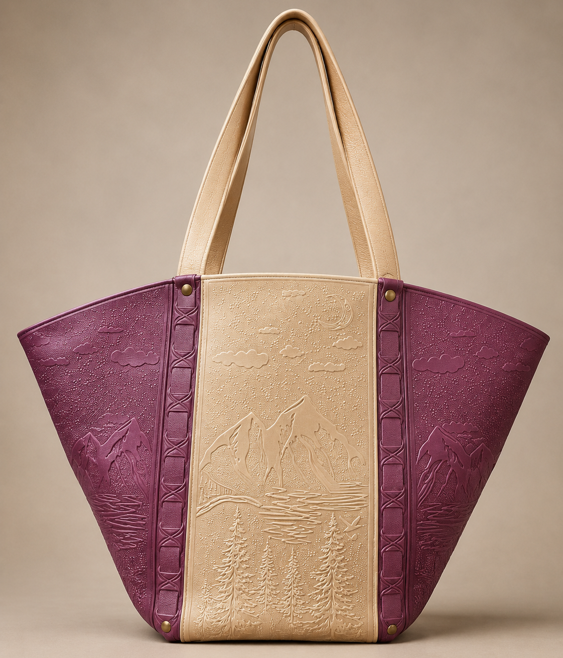 CAMELLIA ivory/purple