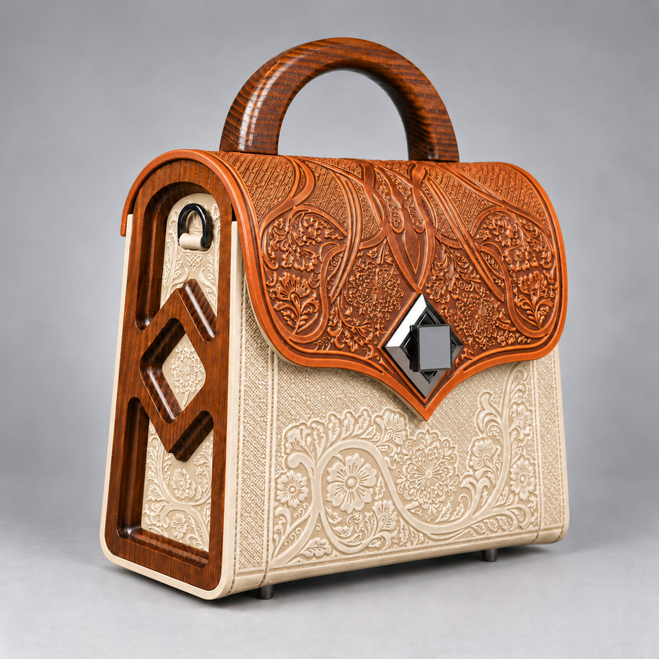 DIAMANTIS cognac / ivory