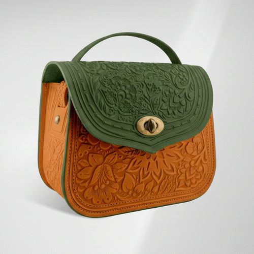 LOTUS olive / cognac