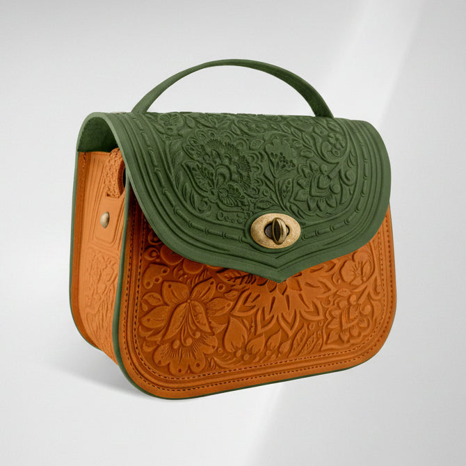 LOTUS olive/cognac