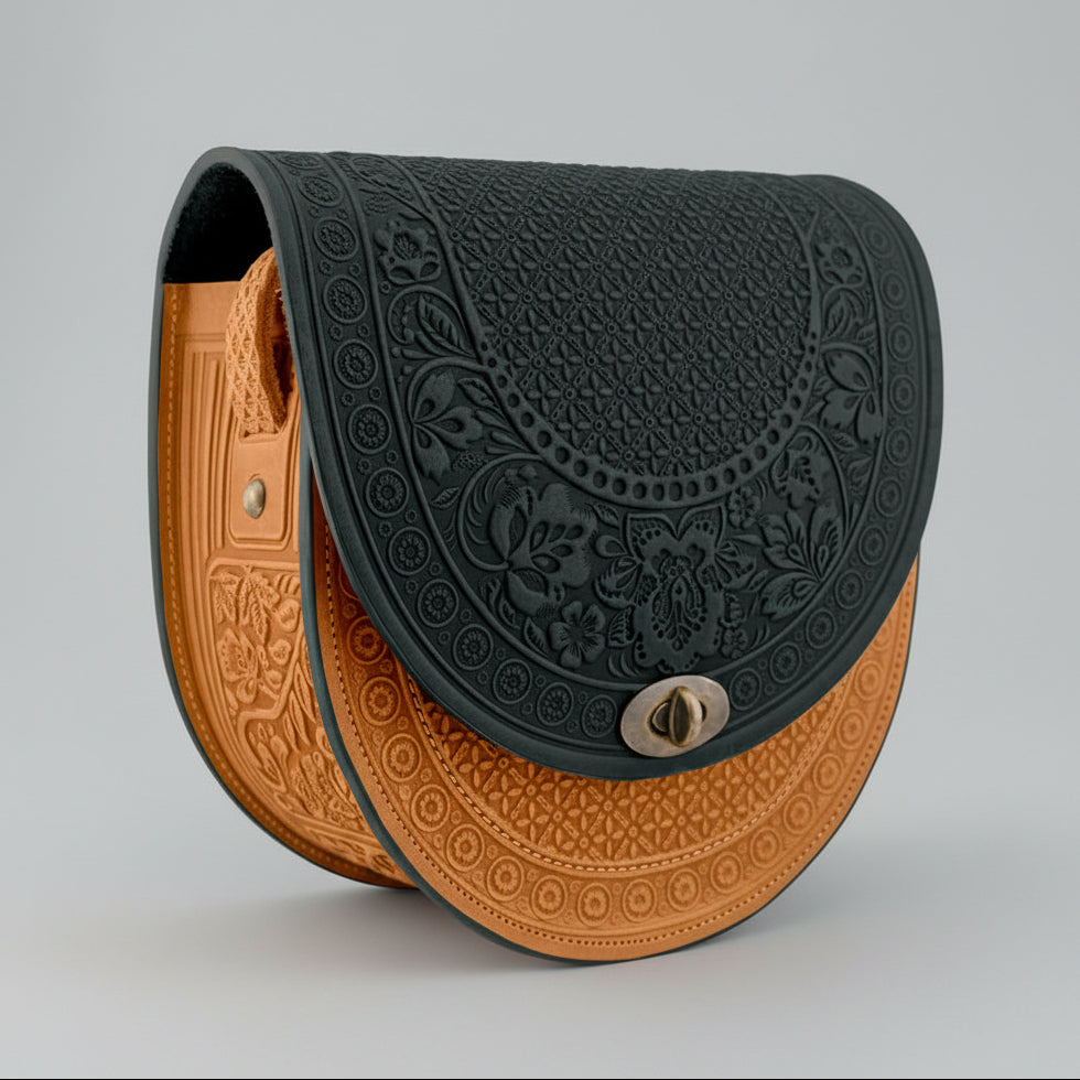 MAGNOLIA dark green /cognac
